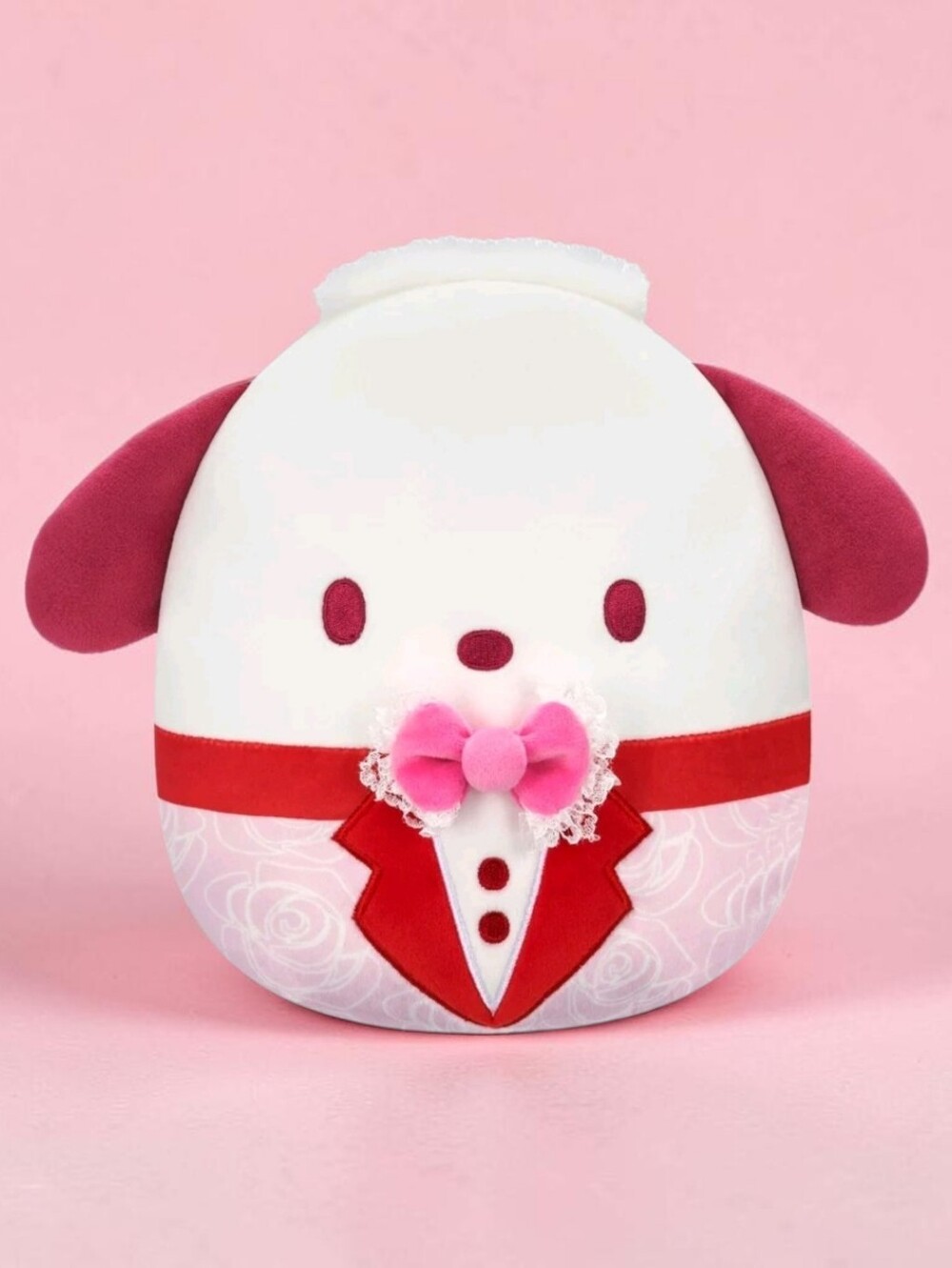 Squishmallows Original Sanrio 8 inch Pochacco Roses and Hearts Valentine's Day